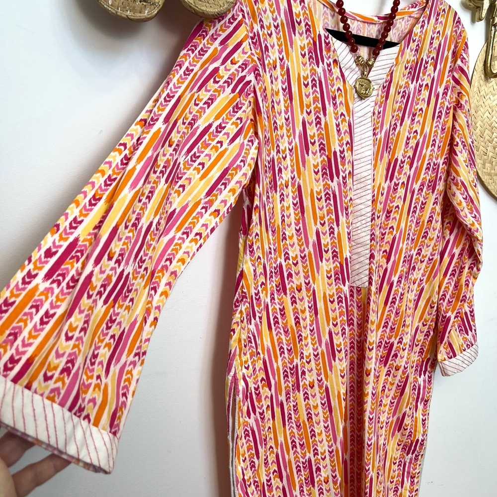 100% cotton kaftan M ptp 21” l 39”with long side slits - Picture 4 of 6